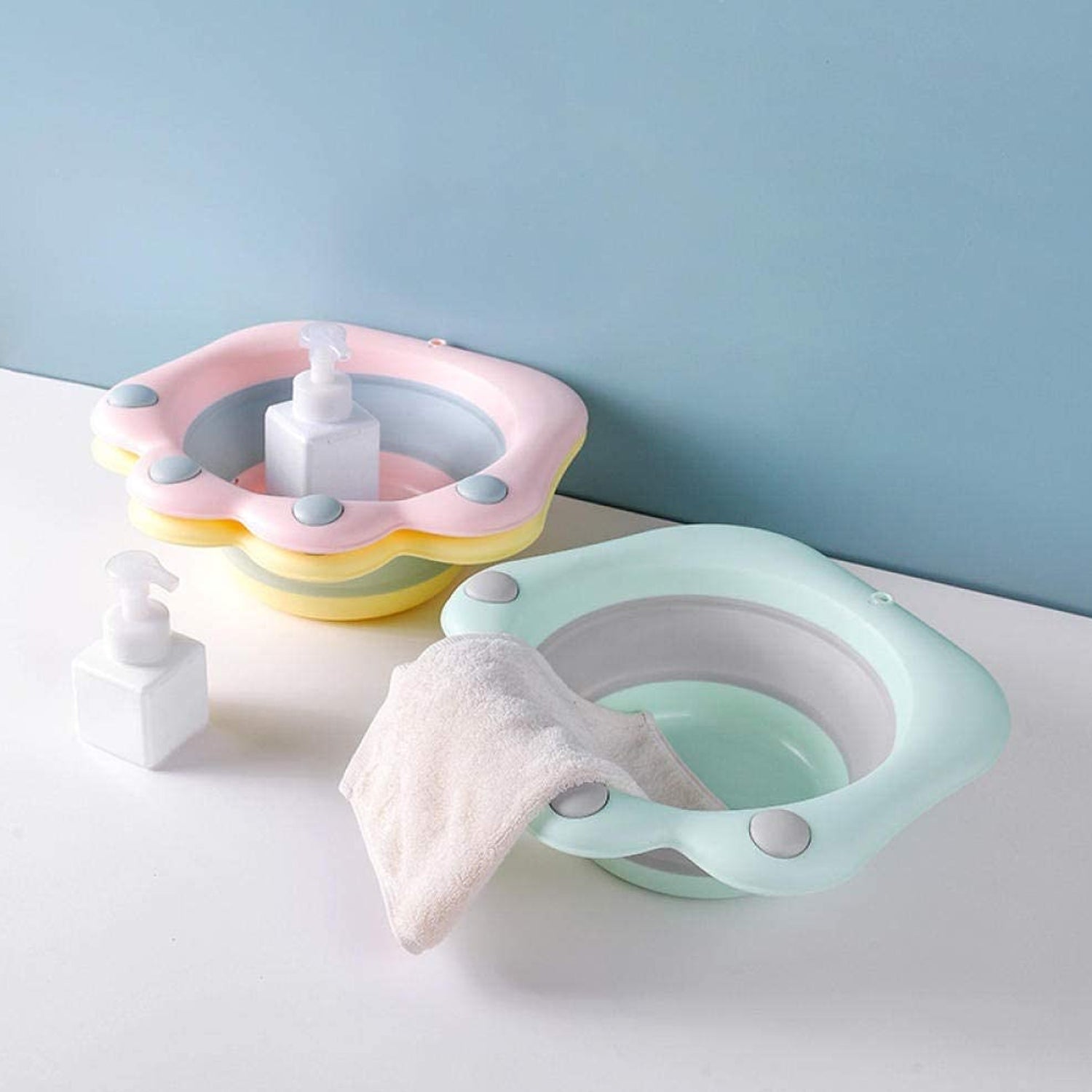 4086 Folding washbasin Folding Wash Basin Household Plastic Portable Laundry Basin Bathroom Foot-washing Basin Cute cartoon wash basin foot wash basin-Pink color Folding basin DeoDap 4086 Folding washbasin Folding Wash Basin Household Plastic Portable Laundry Basin Bathroom Foot-washing Basin Cute cartoon wash basin foot wash basin-Pink color Folding basin DeoDap